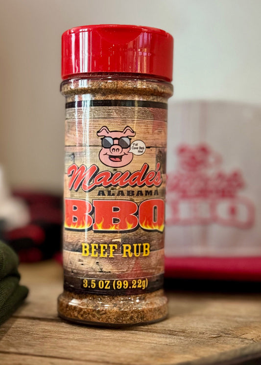 Maude's Alabama BBQ Beef Rub - Authentic Seasoning Blend for Smoky & Savory Beef