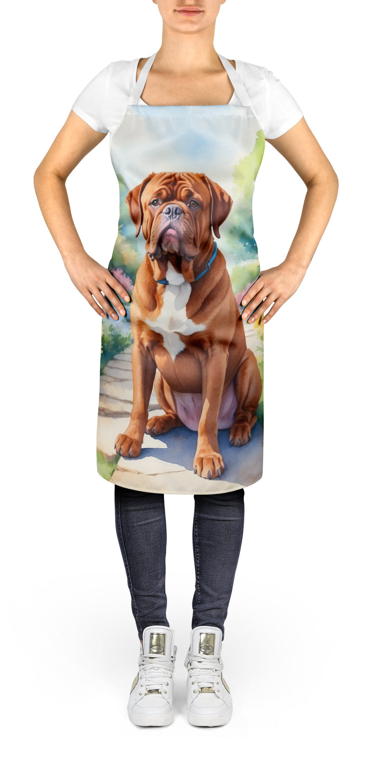 Dogue de Bordeaux Spring Path Apron – Artist-Designed Kitchen, BBQ & Craft Apron